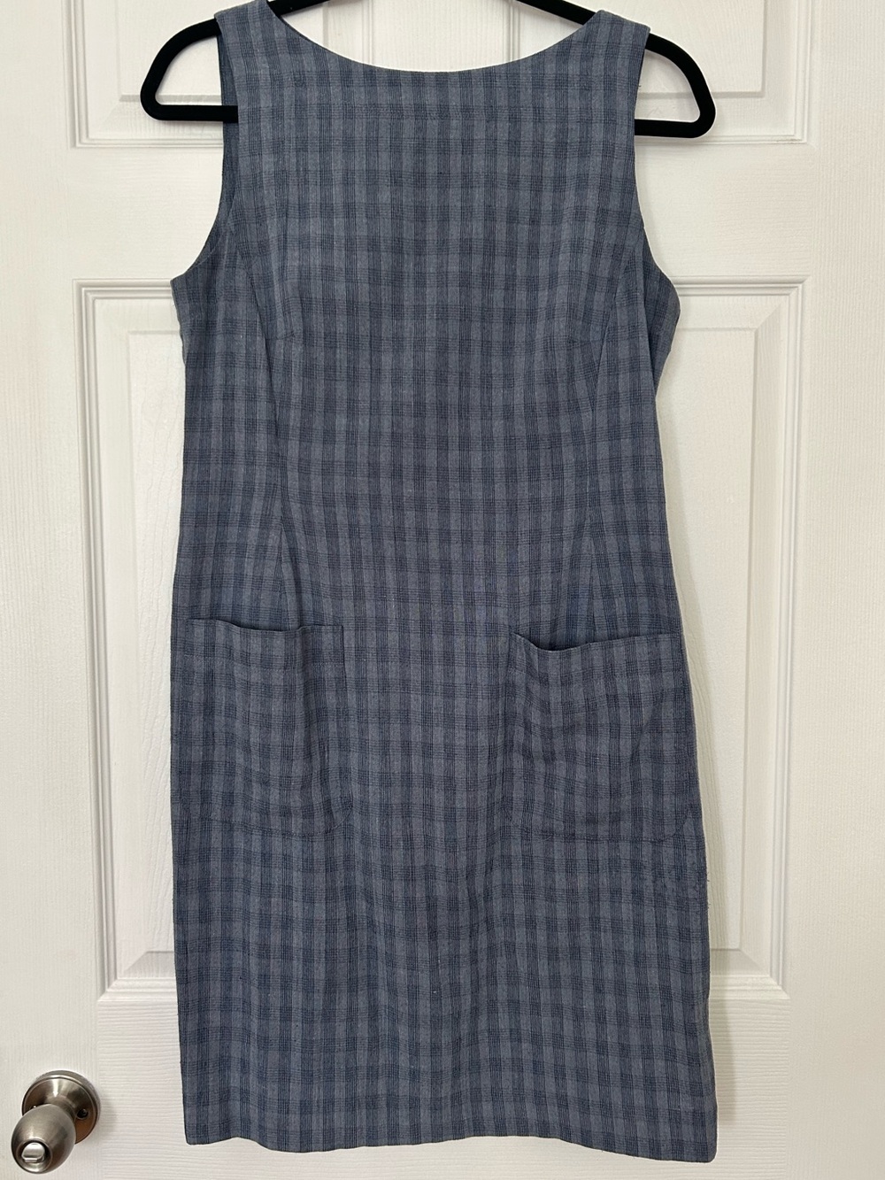 Jones Wear Sleeveless Mini Dress in Blue Plaid
